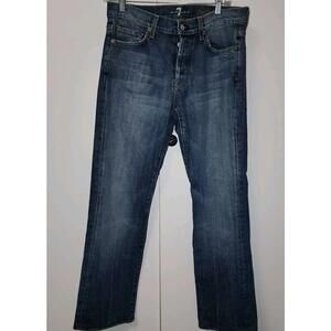 7 FOR ALL MANKIND 'Standard' Straight Leg Button Fly Jeans Size 30